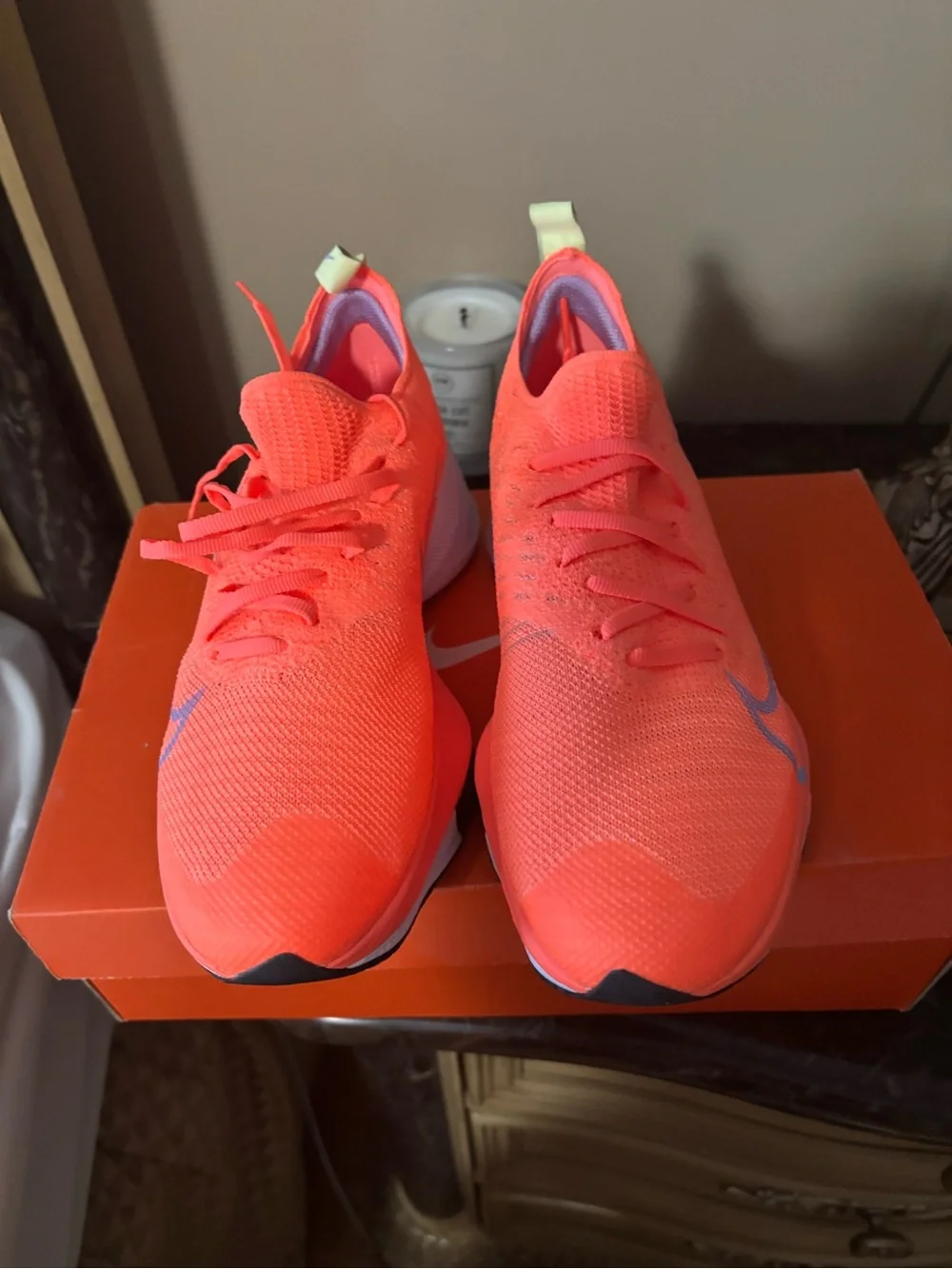 New - Nike - Running - Air Zoom Women’s 7.5 Bright Orange Athletic Sneakers